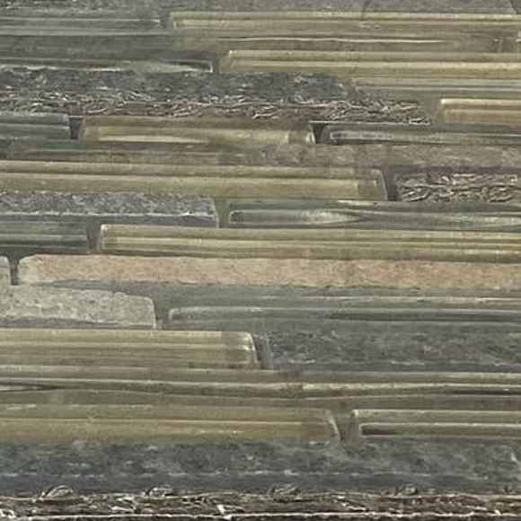 New Horizontal Ceramic Stone Metal Backsplash Bathroom Tile Square Craft Supply - Picture 2 of 4